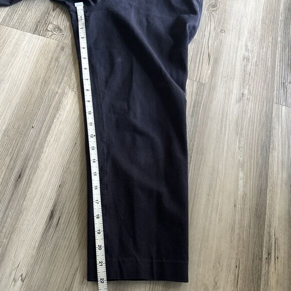 Spanx Pants Women’s Size Medium Navy Crop Slim Fit Classic Polished Stretch - Picture 8 of 8